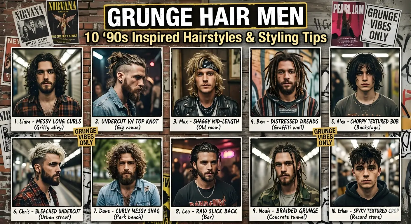 Grunge hair men