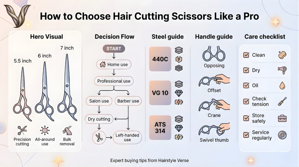 Hair Cutting Scissors Infographic